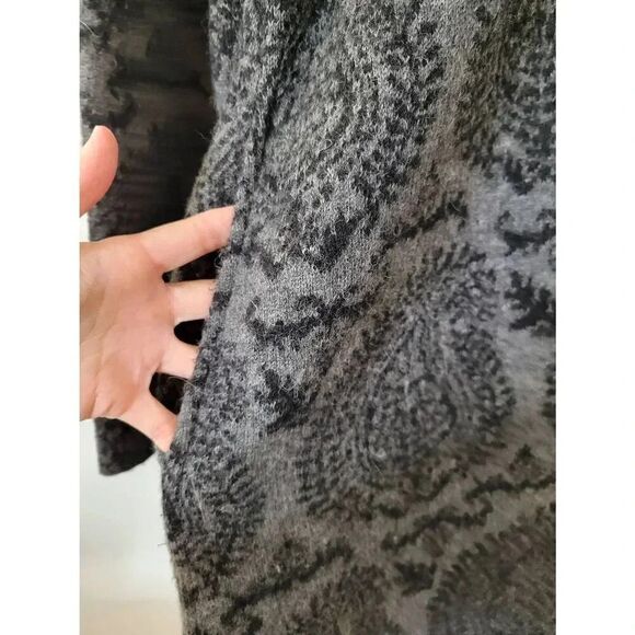 Peruvian Collection Grey Alpaca Wool Cardigan M - Picture 4 of 10